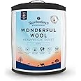 Slumberdown Wonderful Wool King Size Duvet - Temperature Regulating 10-14 Tog Heavyweight Warm Winter Quilt - 100% British Wool, Soft Cotton Cover, Hypoallergenic, Easy Care, Size (225cm x 220cm)