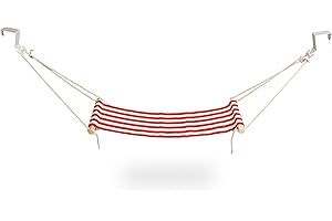 GRINSCARD Fußhängematte zur Tisch Befestigung - Tische bis 160 cm Breite - Verstellbare Fußstütze für Büro Urlaub Zu Hause