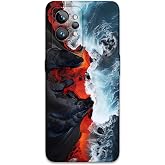 Gramaphone Realme GT 2 Pro ile Uyumlu Mermer Desenli Telefon Kılıfı + Ekran Koruyucu - 5811
