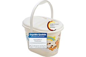 KiNDERWELT Perl Premium Pannolino Disney Winnie Puuh Bianco Perla, Stabile Pannolino con Coperchio e Maniglia, 13 L