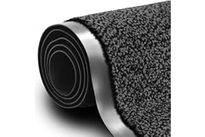 KARAT - Tapis Anti-salissures Sky - Paillasson de Porte antidérapante et Entretien Facile - Paillasson pour l'intérieur et l'extérieur - Tapis de Porte à Poils chinés - Anthracite, 120x180 cm