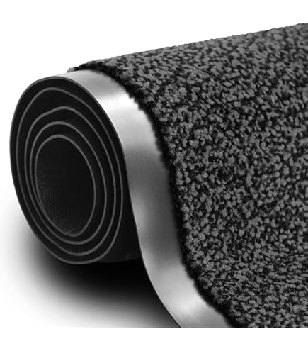 Tapis D'Entrée Super Absorbant Gris 80x120cm - Anti-Dérapant, Doux Et Facile à Nettoyer