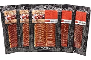 aBeiou. LOMO IBERICO DE BELLOTA LONCHEADO 50% RAZA IBERICA. CERTIFICADO garantia Hycer. Curado artesanalmente en Guijuelo (Salamanca). 500gr (pack 5 sobres 100gr)