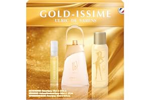 ULRIC DE VARENS - Coffret Parfum Gold-Issime - Eau De Parfum Femme 75 ml + Déodorant 125 ml + Vaporisateur de Sac 20 ml - Floral Aldéhydé - Made in France