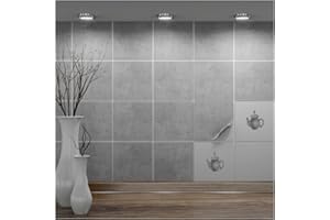 ‎FOLIESEN FoLIESEN - Fliesenaufkleber 15x15 cm | selbstklebende Fliesen-Folie für Bad & Küche | entfernbare Klebe-Folie für Wandfliesen Küchenrückwand & Bordüren | 20 Klebefliesen, .:Dekor Greydi