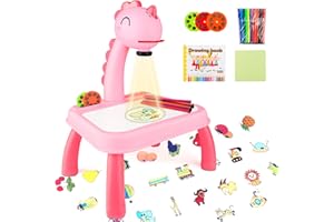 CS COSDDI Projecteur de Dessin pour Enfants, Table Peinture par Projection pour Enfants Trace et dessine avec lumière et Musique, projecteur de Table de Dessin de Peinture Jouet pour Tout-Petits pour