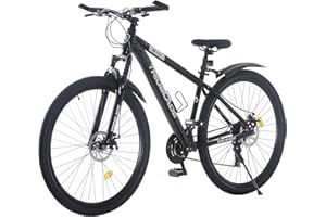 TRIOBLADE 24/26/27.5/29 Inch Mountain Bike 21 Speeds Bike 17.5 Inch Lightweight Aluminium Frame Bicycle for Adult Men Women, Lockout Suspension Fork, Dual Disc Brake