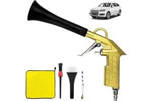 ZPSNDP Auto Reinigungspistole Kit, Innenraum Auto Detailing Tools mit Düse und Staubbürste, Luftgebläse für Auto Detailing, Auto Detailing Luftpistole, Luftgebläse Pistole für Auto Trockenreinigung