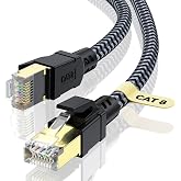 CABNEER Cat 8 Network Ethernet Cable 1.5M RJ45 40Gbps 2000MHz High Speed | Cat 8 Network Cable, Internet Cable, LAN Cable, Et