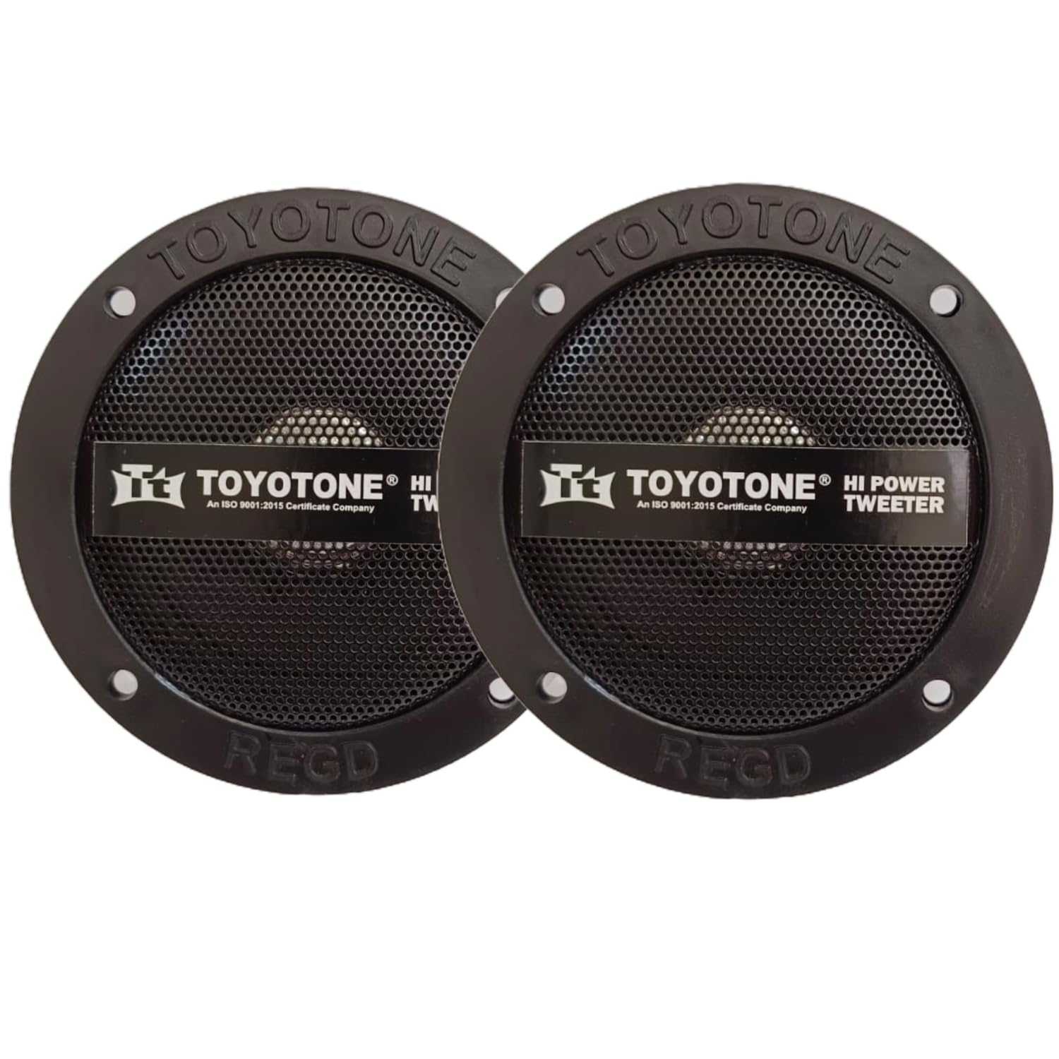 TOYOTONE Tweeter Speaker High Power Tweeter for Car & Home Music (3Inch-100W-Tweeter-With-Grill-PackOf2)