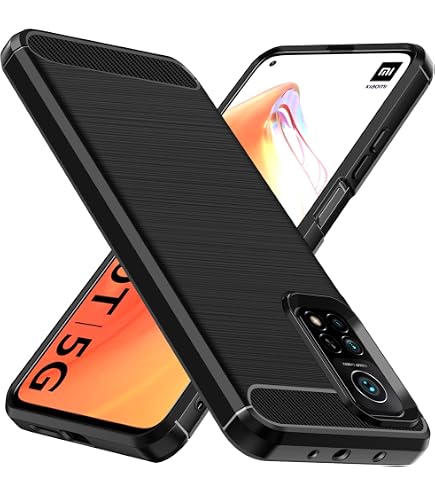 Coque + Verre Trempé Pour Xiaomi Mi 10T/10T Pro – TPU Flexible Fibre Carbone, Protection Chocs – Noir - 10