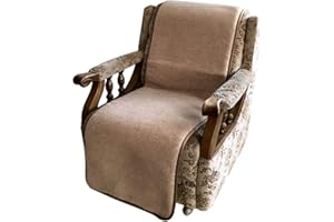 ‎ALPENWOLLE Alpenwolle Sesselschoner Anti-Rutsch 100% Wolle, 50 x 200 cm (Hellbraun/Beige)