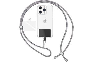 NALIA Lanière Universelle Coloré pour Telephone Portable, Cordon Tour De Cou pour Smartphone, Porte Clef Chaine réglable avec Crochet Métallique e Carte, Sangle pour Épaule, Couleur:Noir Blanc Panda