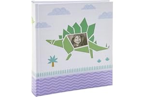 Kusso Green Dinosaur Children Personalised Photo Album 200 Photos 6x4 inch 10x15cm