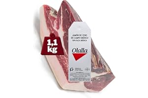 OLALLA 1.2 kg Babilla de Jamón de Cebo de Campo Ibérico 50% Raza Ibérica Deshuesado - Jamon Iberico de elaboracion tradicional - Embutidos Ibericos