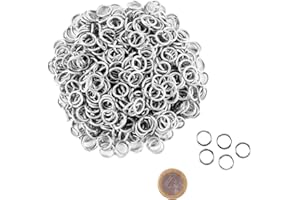 BATTLE-MERCHANT Anneaux de chaîne en vrac - paquet de 3 kg - Non riveté, galvanisé - 9 mm - Viking du Moyen-âge ID LARP