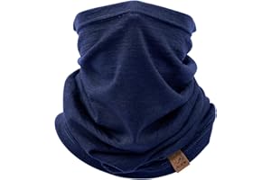 ACUSHLA 100% Merino Wool Neck Gaiter Ski Face Mask Scarf Neck Warmer for Men & Women All Weather