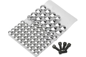 MOMOALA JenNiFer 75Pcs Chrome Bolt Topper Caps Abdeckmutter Kit Für Harley Davidson Flt-Flh