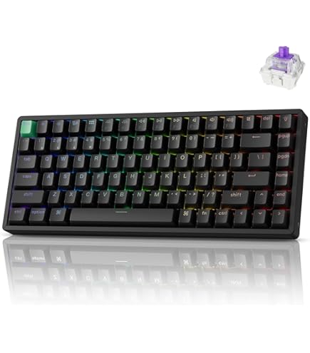 Keychron V3 QMK/VIA Mechanisch toetsenbord met knob, Hot-Swappable, 80% Layout, Custom Programmable Macro, 1000 Hz, Keychron K Pro Red Switch, verlicht RGB, PBT Keycaps voor Mac Windows