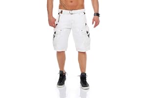 Geographical Norway Short Cargo pour Hommes Perle avec Ceinture