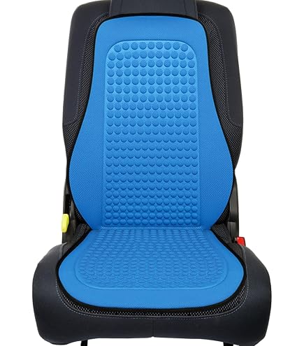 Coussin De Massage Gris Pour Siège Auto - Soutien Dos, Ventilation, Confort Trajets Longs - 8