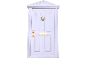 NABETA DECO Holz Wichteltür Weihnachtsdekoration Mini Holz Elfen Tür Rot Rosa Blau Puppe Haus Möbel Dekoration Zubehör Tür Öffbar…