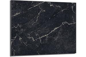 DarHaus Placa protectora de vitrocerámica 60 x 52 cm 1 pieza cocina eléctrica universal para inducción protección contra salpicaduras tabla de cortar de vidrio templado como decoración, MÁRMOL
