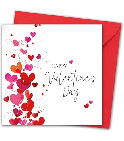 Valentijnskaart met 2 vellen cadeauverpakking. Hartontwerp. Kaart