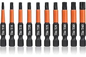 BAIDETS Pro Schrauber Bit Set - Schraubendreher Torx 10 Stück, 50mm Länge, 1/4" Sechskantschaft, mit Spender-Box
