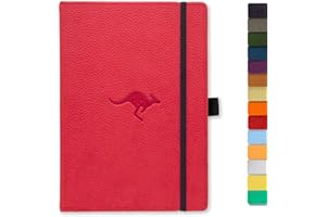 ‎DINGBATS* NOTEBOOKS Dingbats* - Notizbuch A5 Blanko, Hardcover aus veganem Leder mit Stifthalter und elastischer Gummiband, ideal zum Schreiben, für Universitätsnotizen, To-Do-Listen und mehr