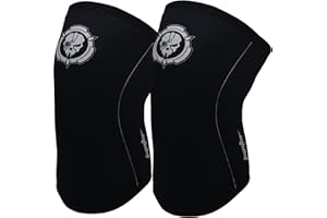 Jupiter Genouillères (1 paire), genouillères de compression 7mm pour squats, haltérophilie, haltérophilie, Cross Training pour hommes et femmes