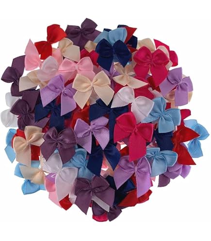 Lot De 100 Mini Roses En Satin - 25mm X 15mm - Décoration Mariage, Cadeau, Scrapbooking, DIY - Blanc