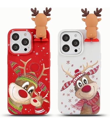 Yoedge 2 Pezzi Natale Cover per iPhone 8/7/SE 2020/SE 2022 4,7