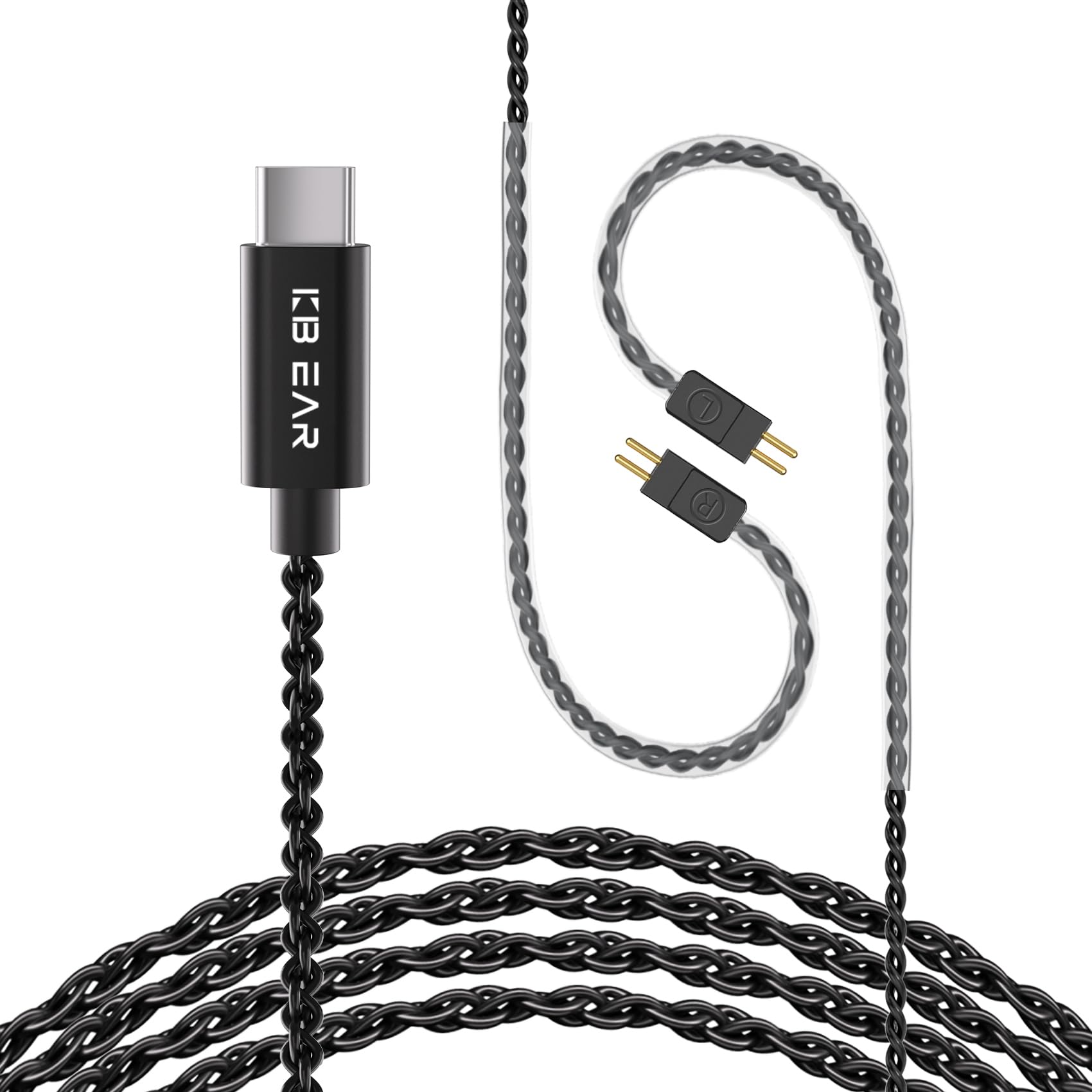 KZ ZST IEM Cable, Type-C USB C Earbuds Cable, KBEAR CX01 OFC in Ear Monitor Headphones Cords for ZS12 PRO X, ZSN PRO X, EDX PRO, ZAR, ZA12, Castor, ZA