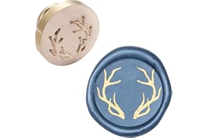 craspire Wax Seal Stamp Head Geweih Abnehmbare Versiegelung Messing Stamp Head Für Kreative Geschenkumschläge Einladungskarten Dekoration