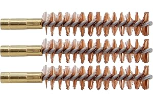Flachberg Waffenreinigungsset Bronzebürste 9 mm/.38/.357/.375 | 1/8" Innengewinde (3 Stück) | Laufreiniger für Pistolen & Revolver