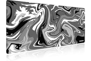 EXCO Tapis De Souris Gaming 700 * 300mm Tapis de Souris Large et étendu, Tapis de Souris à Bords Cousus, Antidérapante Grand Tapis Souris pour Maison/Bureau/Gamer (Gris-Noir)