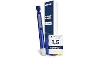 WERKSTEIN Tile Drill Bit 8 mm with Diamond Core Bit - Extremely Durable Porcelain Stoneware Drill Bit for Drilling Tiles, Glass, Ceramic, Porcelain, Granite, Marble and Much More - Diamond Drill Bit
