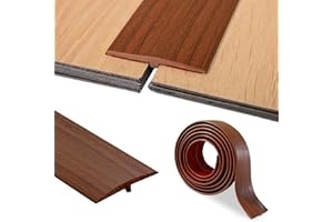 BOCGUY Profilo di transizione autoadesivo, profilo a T, PVC listello di transizione 5 x 200 cm, per porte e pavimenti di collegamento di piastrelle in laminato