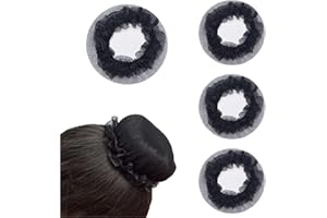WXNPA Reti per Capelli, 4 Pezzi Reti per Capelli Danza, Reti per Capelli Invisibili, Reti per Capelli Stretch, Retina per Capelli, Reti per Capelli, per Balletto, Danza, Infermiera e Così（Nero）
