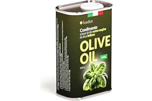 ‎FOODICO Foodico Basilikumöl – Extra natives Olivenöl mit natürlichem Basilikumaroma, 250 ml, Italienisches Würzöl, kaltgepresst, vegan, ideal für Pasta, Salat & Bruschetta