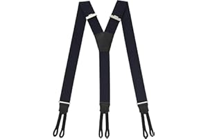 PIERROT Bretelles à Boutons Homme Larges Premium Made in France - Taille Unique Ajustable - Elastique Renforcé et Finitions en Cuir - Garantie à vie