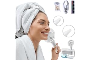 Britzgo Nettoyeur d'oreilles électrique portable de grande capacité, outil de nettoyage par rinçage des oreilles, modes de nettoyage réglables et récupération automatique de l'eau usée