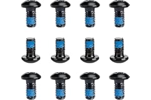 SCHUIWINNER 12Pcs Beautiful Bike Disc Brake Rotor Bolts Unique Bicycle Rotor Screws Aluminium Alloy Durable Brake Rotor Bolts for Road Bike Mountain Bike