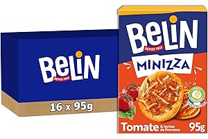 BELIN - 16 Paquets de Crackers Belin Minizza Tomate 95g - A Partager entre Amis ou en Famille pour les Apéros - Fabriqué en France - Lot de 16x95g