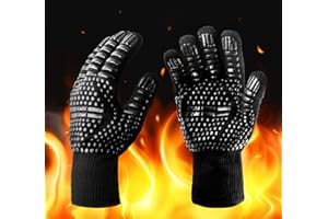 PRECORN - Guanti da barbecue, misura universale, resistenti al calore fino a 800° C