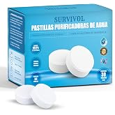 SURVIVOL Water Purifying Tablets &ndash; Purification Tablets 30 Units &ndash; Water Purifier for Motorhomes, Hiking, Boats and Camper in
