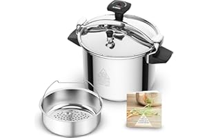 SEB Cocotte-minute 9L, 7 à 10 personnes, Induction, Cuisson plus rapide saine, Fabrication française, Garantie 10ans, Éco-conçue, Système de sécurité, Livre recettes, Authentique Eco-Design P0534900