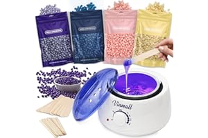 ‎VINMALL Waxing set Wachsmaschine Wachswärmer gerät, Wax Warmer mit Wachsperlen für Wachs Haarentfernung, Waxing Maschine Set, Wax Maschine für Wachs Haarentfernung Perlen