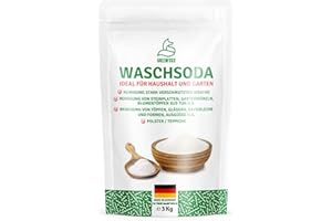GENERISCH GREENFOXX Waschsoda Pulver 1x 3 kg, pH+ pH Plus für Pool, Spa & Aquarium, pH Heber, pH Regler, Soda Pulver, Reiniger für Steinplatten, Gartenmöbel, Töpfe, Backbleche, Wäsche, Polster & Teppiche